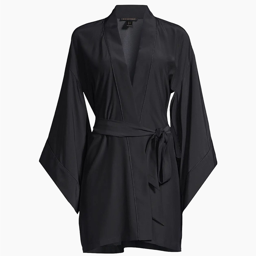 Kiki De Montparnassi Silk Black Women's Kimono Robe